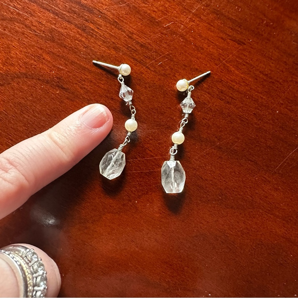 Post beaded earrings - Picture 2 of 2